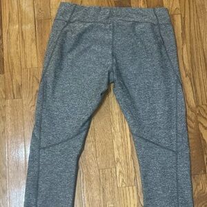 The North Face heather gray black leggings large